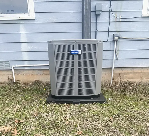 A brand new American Standard air conditioner we installed for a customer.