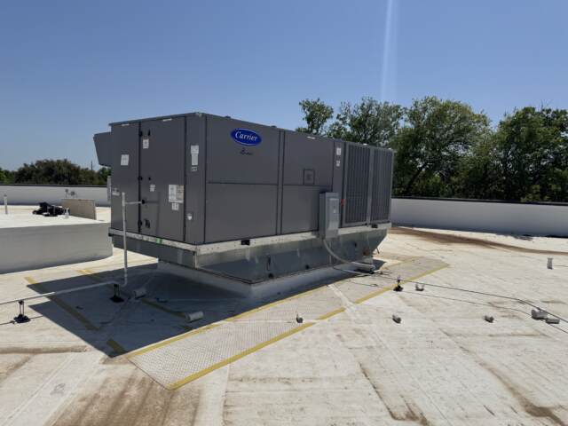 New 40-ton system installed on commercial property roof. 